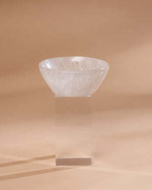 Selenite Offering Bowl for Sacred Plant Medicine and Jewelry Display