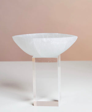 Eye Shaped Selenite Offering Bowl - 5x3 Inches - Ideal for Displaying Crystals, Jewelry, and Sacred Plant Medicine