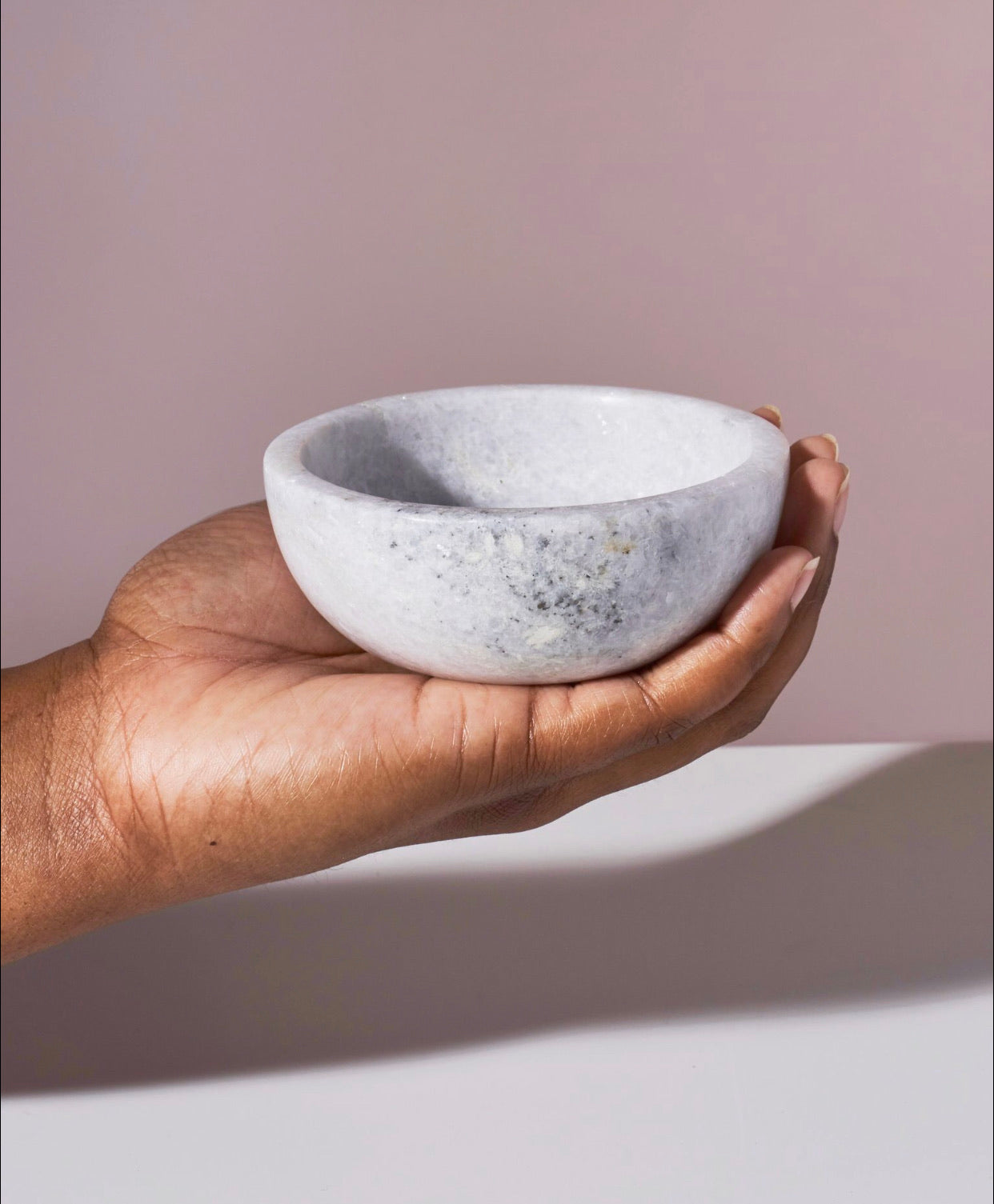 Marble Incense Bowl - 3-4 Inches in Diameter - 1.5 Inches in Height - Handmade from Pure Marble