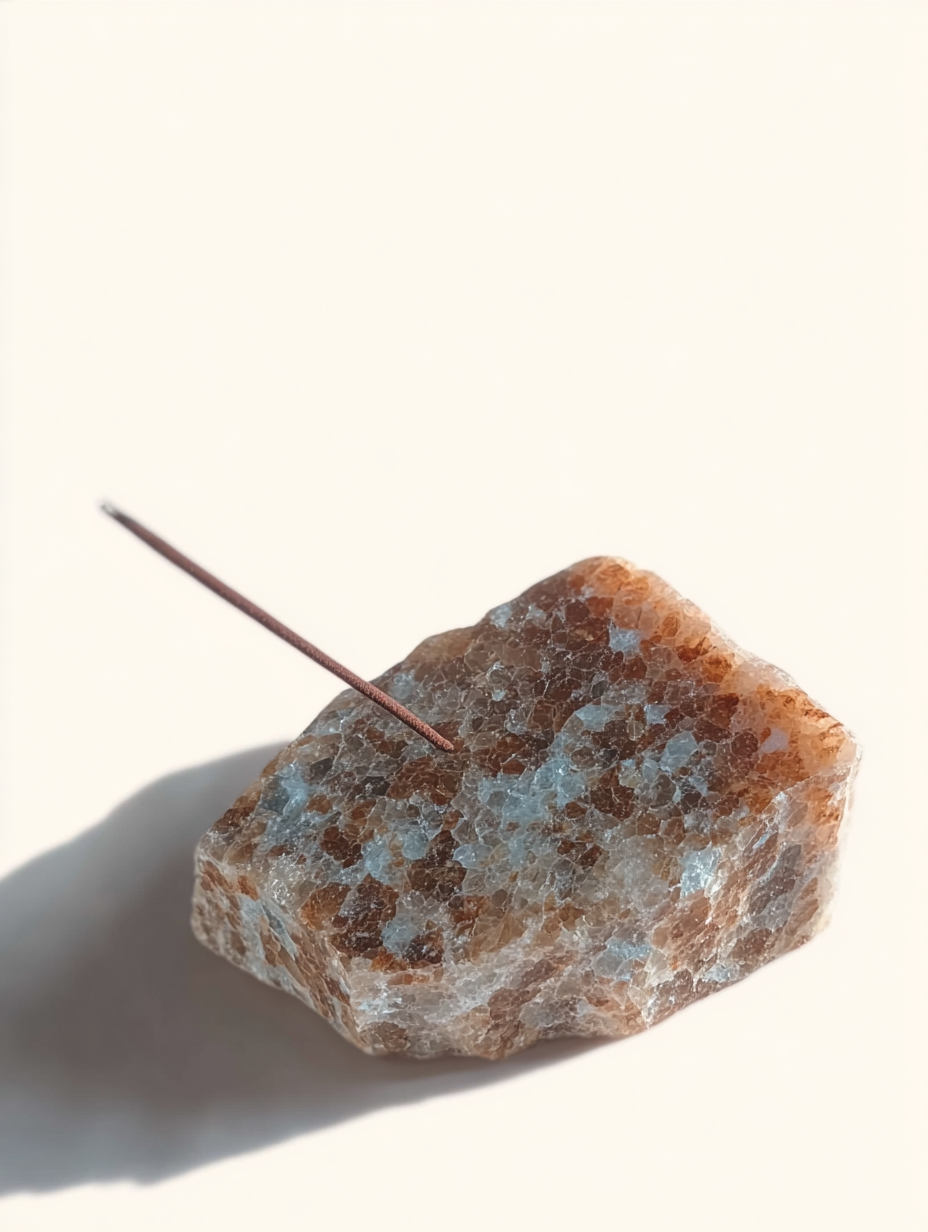Orange Calcite Incense Holder
