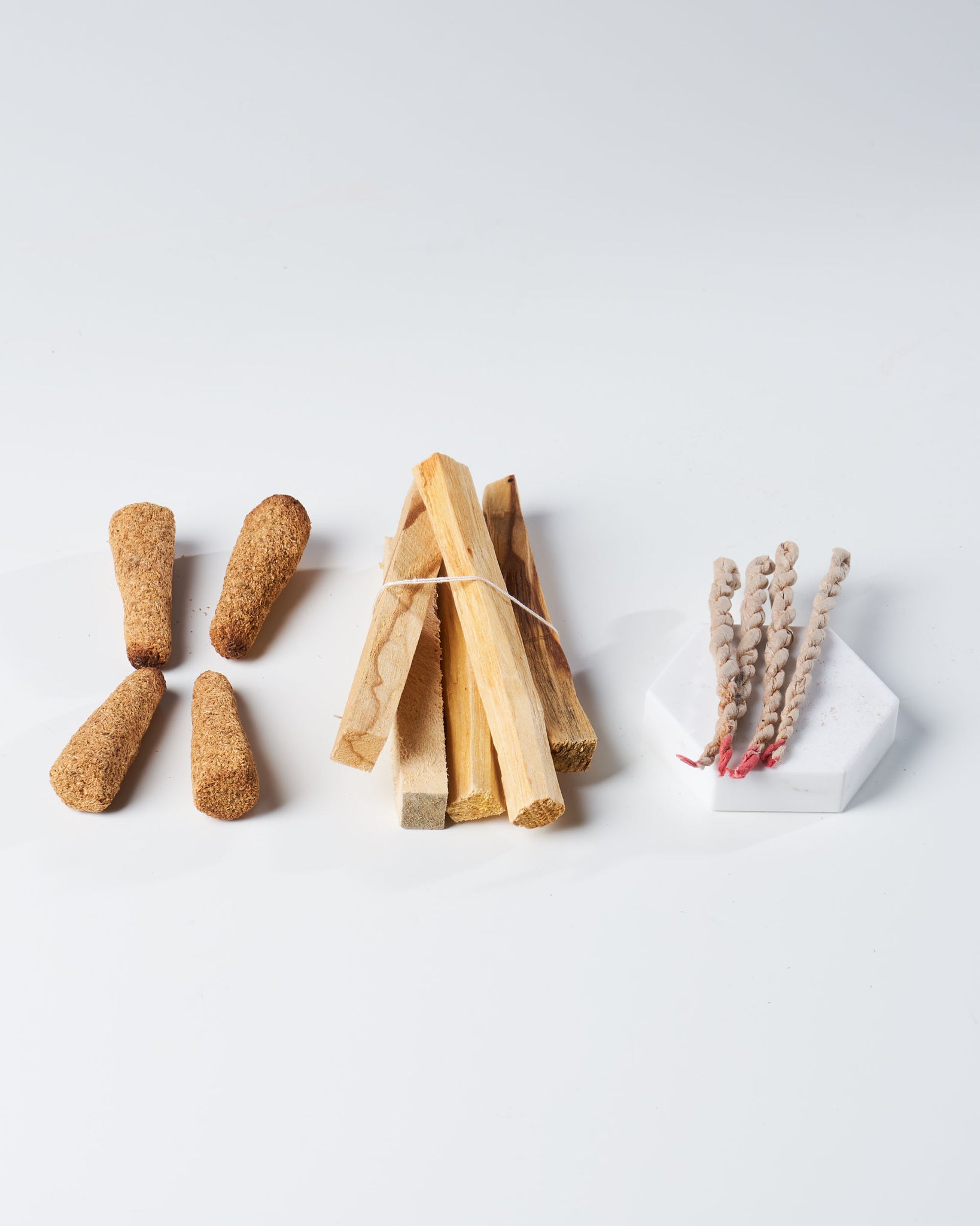 Palo Trio: Palo Santo Sticks, Cones, and Sal Tree Rope Incense Kit - Elevate Your Space with Sacred Energy