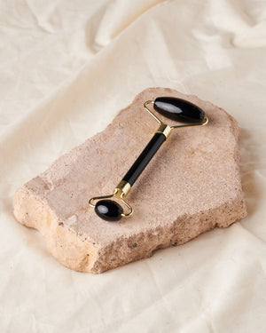 Black Obsidian Precious Stone Facial Massager: Discover the grounding and purifying energy of black obsidian in our facial massager. Enhance circulation, tone your skin, and revitalize on a cellular level with this natural gemstone tool.