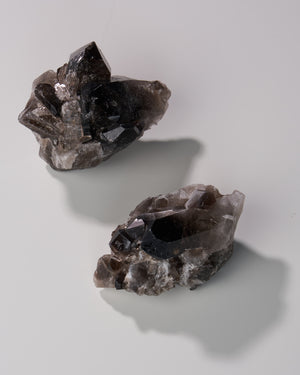 Smoky Quartz Crystal Cluster - Grounding and Protective Stone for Absorbing Negative Energy, Balancing Chakras, and Promoting Serenity. Size: 4” x 3” on average.