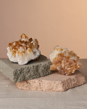 Elevate Your Energy with Raw Citrine Crystal Cluster - 4” x 3” on Average