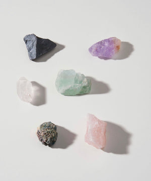 Aquarius Zodiac Crystal Set - 6 Intuitively Selected Stones - 2”x1” Each