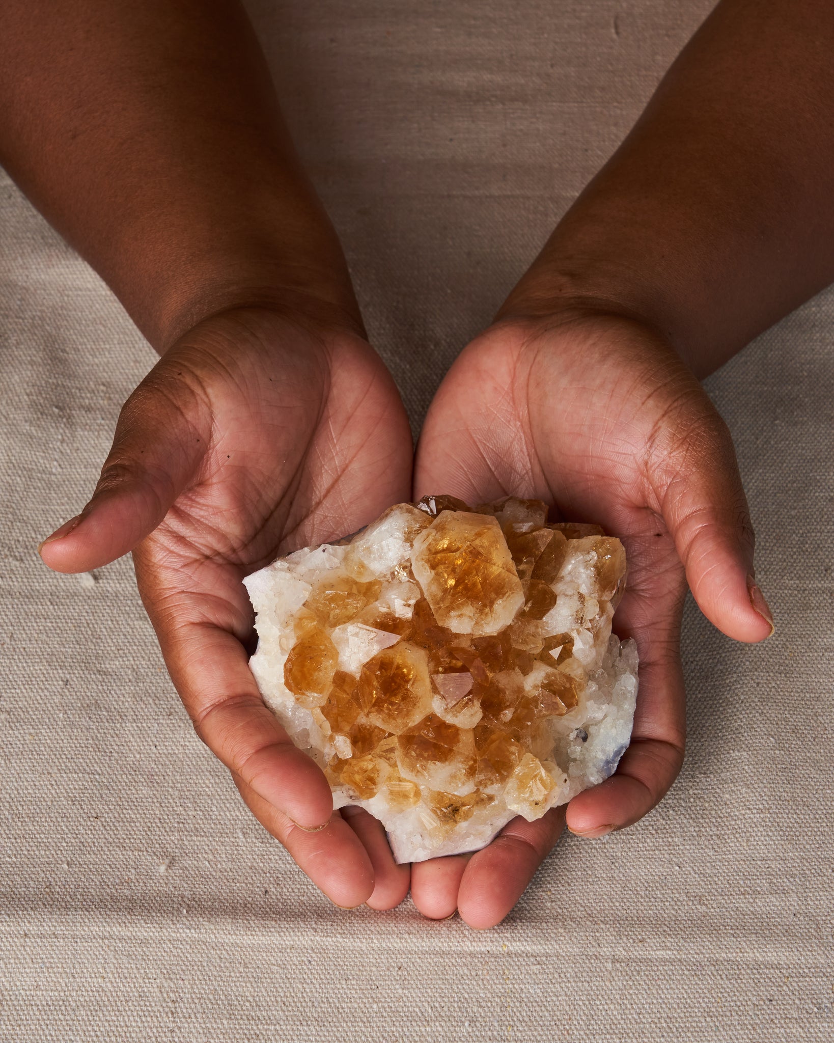 Raw Citrine Crystal Cluster, Energize Your Space with Optimism and Confidence - 4” x 3” on Average