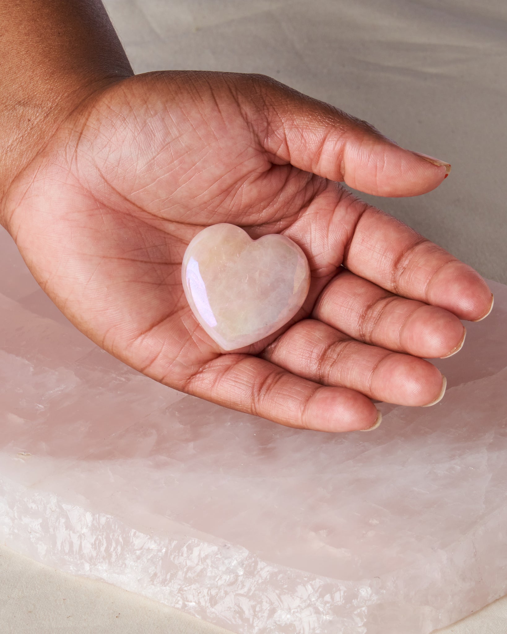 Experience the Magic of Angel Aura Rose Quartz | Amplify Your Intentions | Foster Self-Love and Forgiveness | Enhance Emotional Balance | Ideal for Heart Chakra Healing | Polished Angel Aura Rose Quartz Heart Stone | 1.5 x 1.5” | Connect with Loving Energy