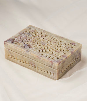 Embrace Surrender with a Touch of Elegance - The Surrender Kit's Hand Carved Soapstone Box. A Beautiful Home for Your Rosemary Wand, Palo Santo Cones, and Spiritual Treasures.