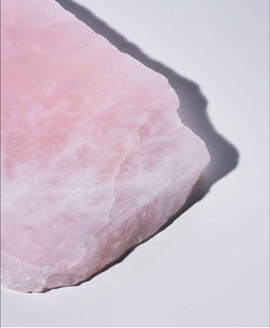 Natural Rose Quartz Crystal Display - Soft Pink Healing Stone - Perfect for Altar, Table, or Bookshelf Decor - Each Stone Unique in Shape and Size - Approximately 8x6 Inches by 1 Inch Thick